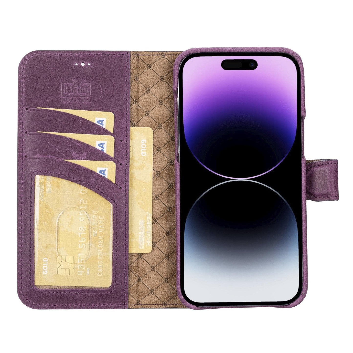 Bayelon F360 Magic Leather Wallet Case for iPhone 14 Pro Max