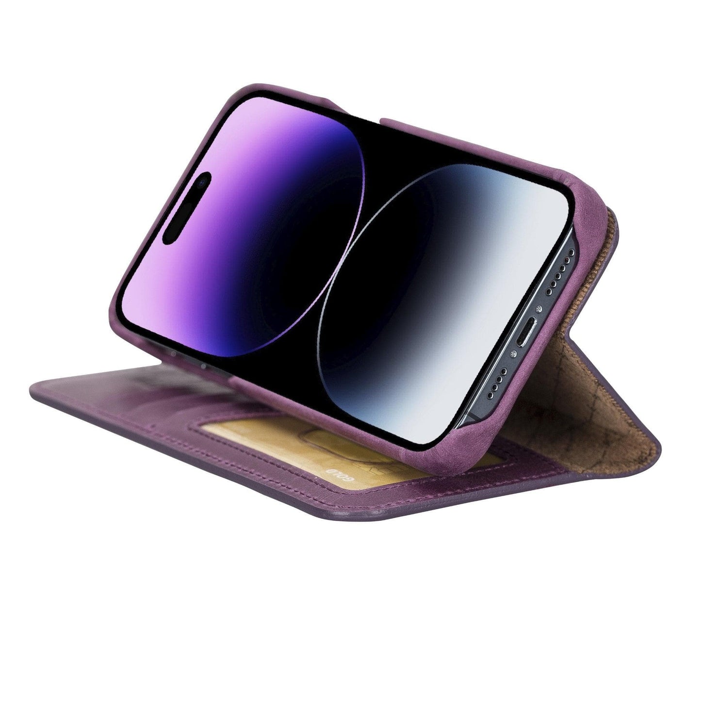 Bayelon F360 Magic Leather Wallet Case for iPhone 14 Pro Max
