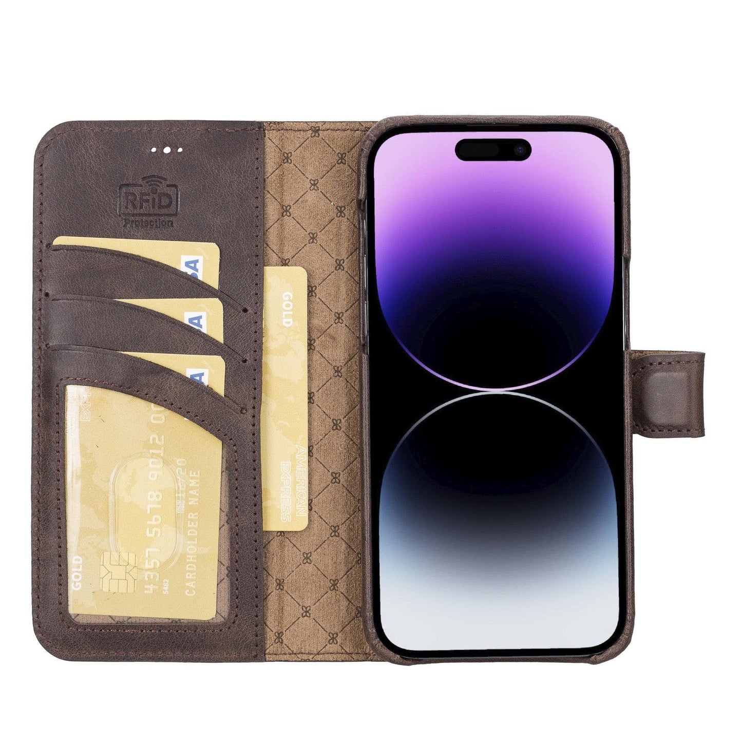 Bayelon F360 Magic Leather Wallet Case for iPhone 14 Pro Max