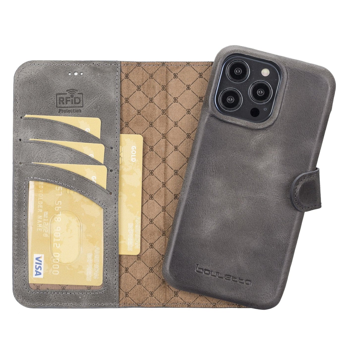 Bayelon F360 Magic Leather Wallet Case for iPhone 14 Pro Max