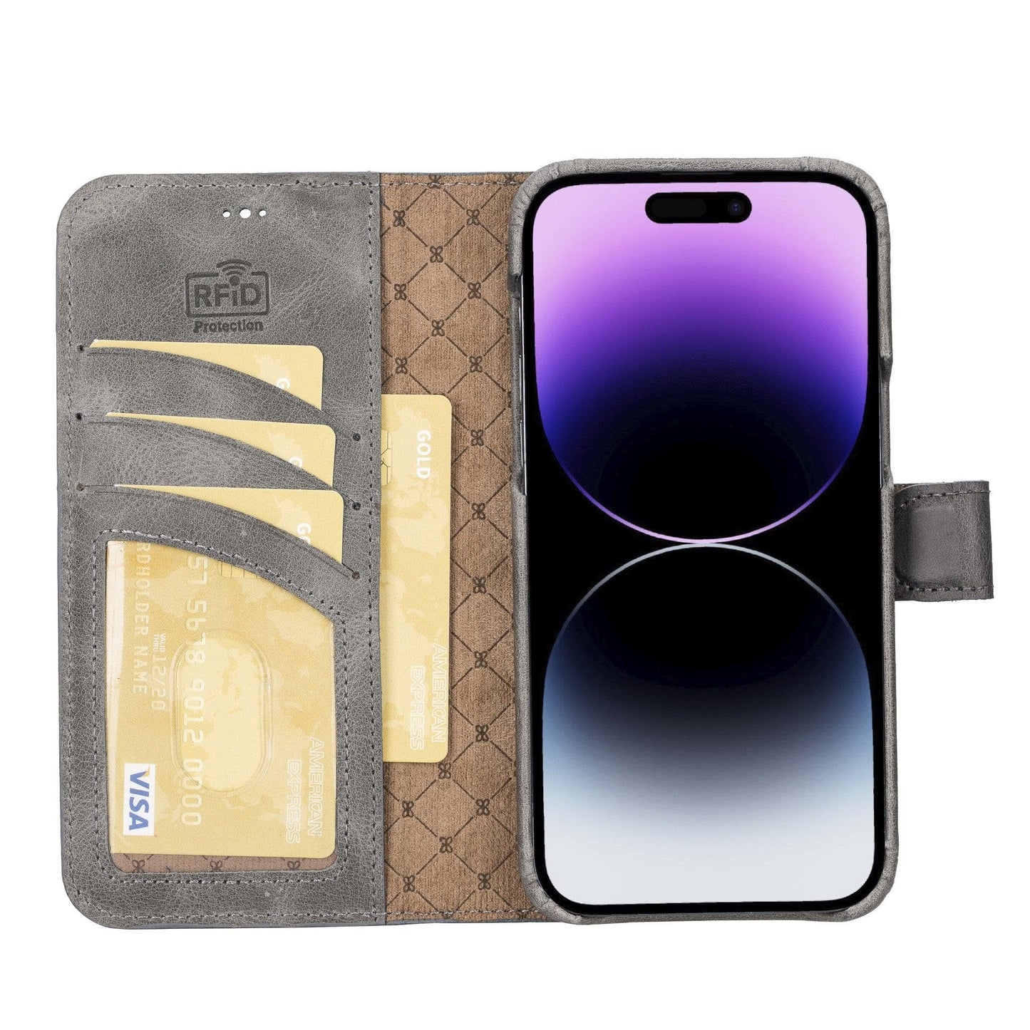 Bayelon F360 Magic Leather Wallet Case for iPhone 14 Pro Max