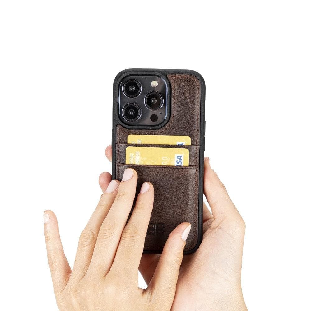 Bayelon Flex Cover Leather iPhone 14 Pro Max Case with Card Holder