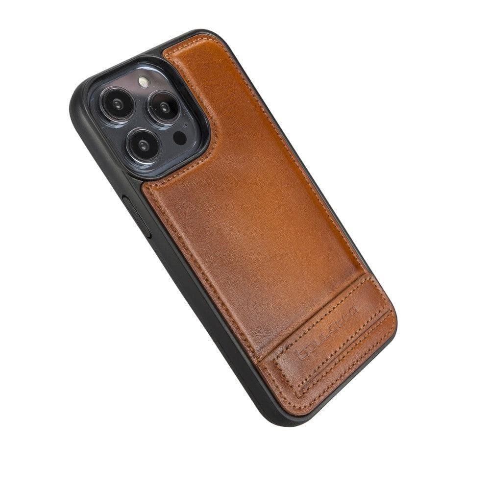 Bayelon Flex Base Leather iPhone 14 Pro Max Case with Stand