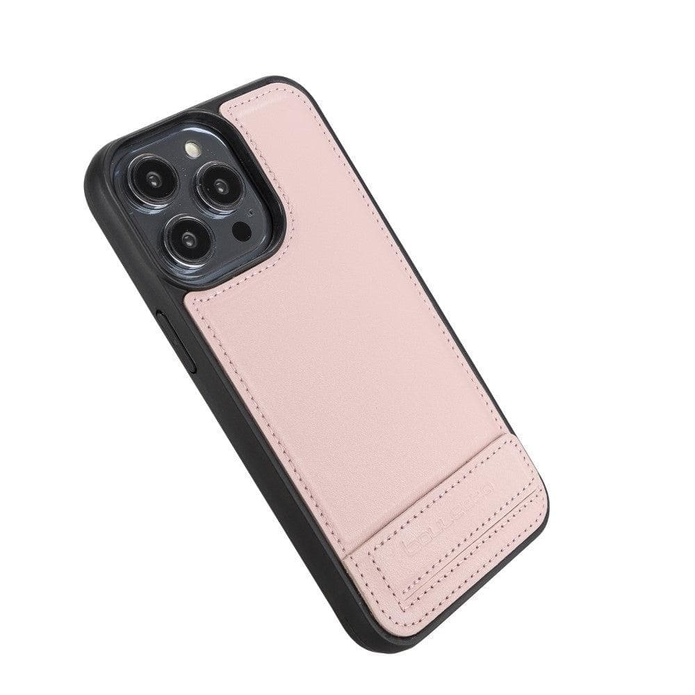 Bayelon Flex Base Leather iPhone 14 Pro Max Case with Stand