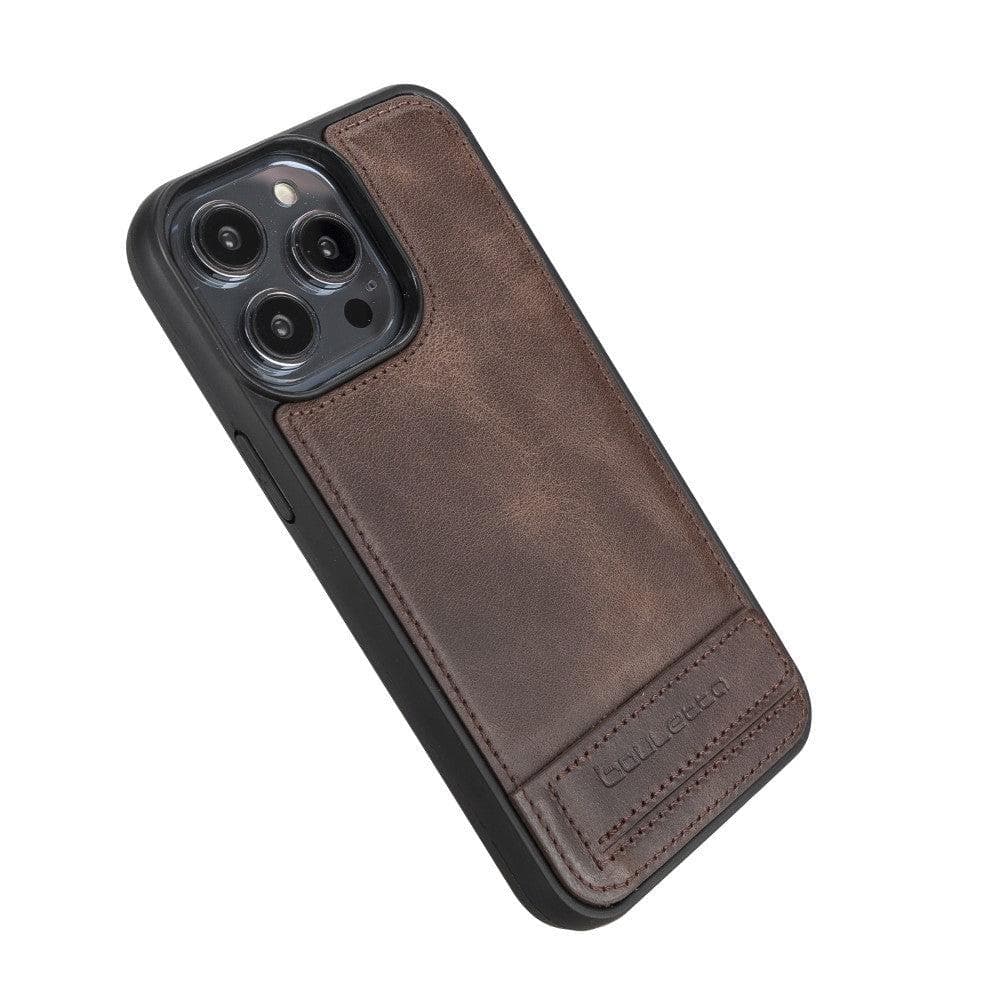 Bayelon Flex Base Leather iPhone 14 Pro Max Case with Stand