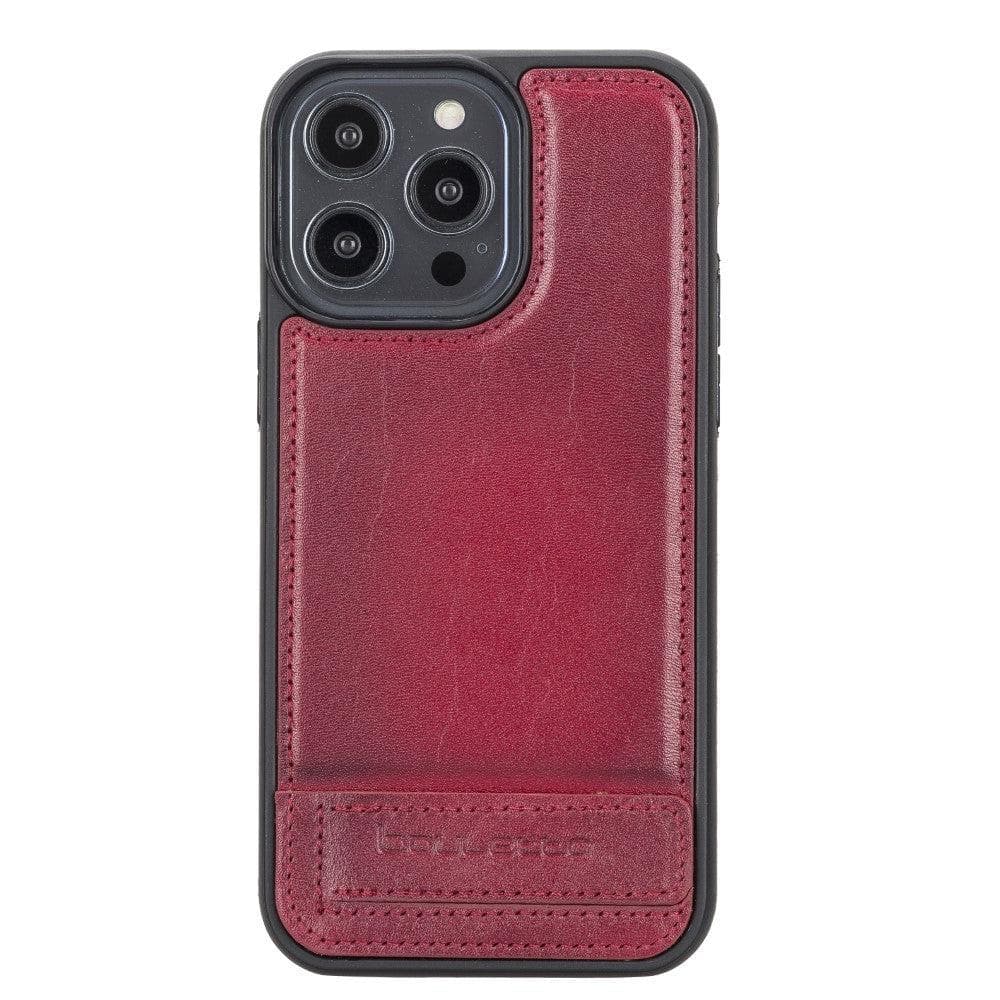 Bayelon Flex Base Leather iPhone 14 Pro Max Case with Stand