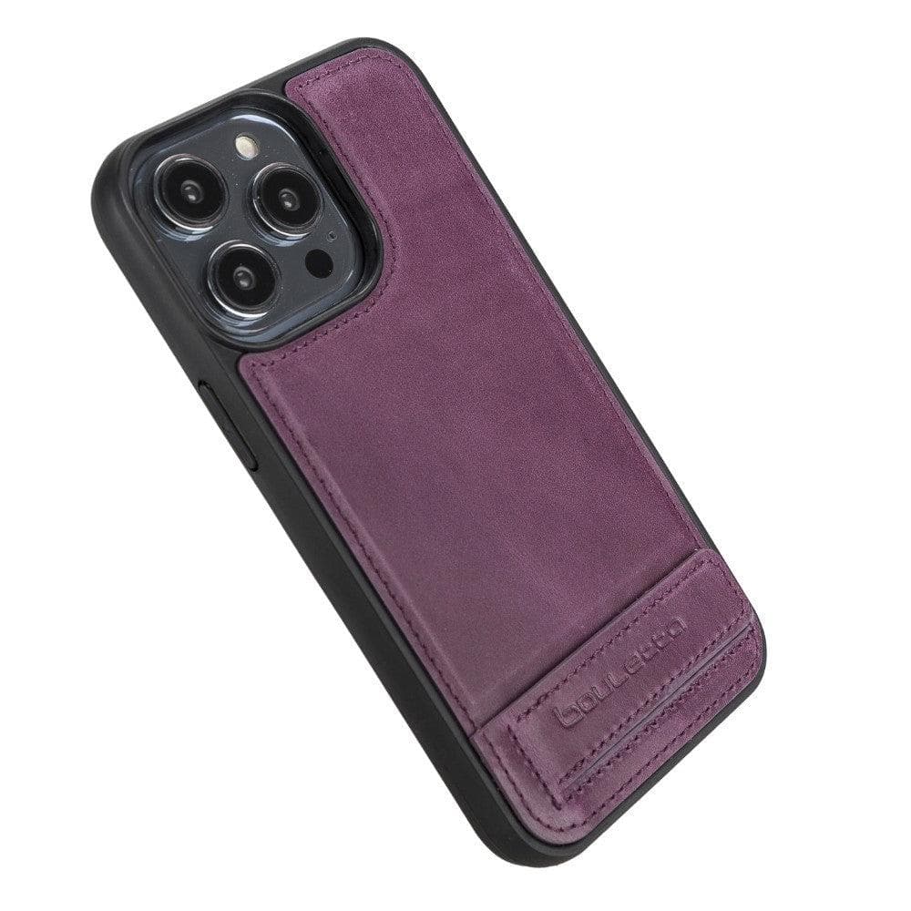 Bayelon Flex Base Leather iPhone 14 Pro Max Case with Stand