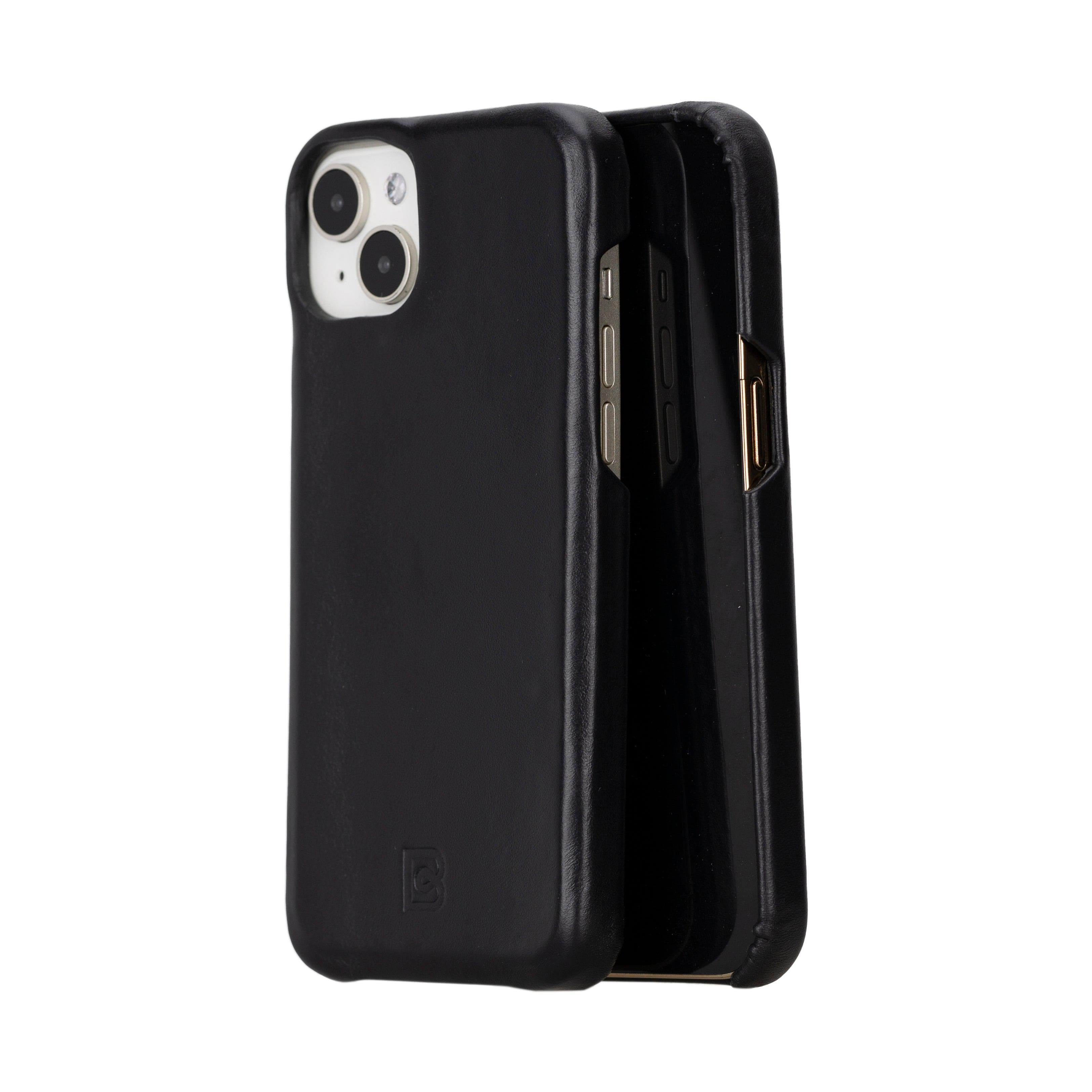 Bayelon F360 Genuine Leather Case for iPhone 15 Pro Max Black