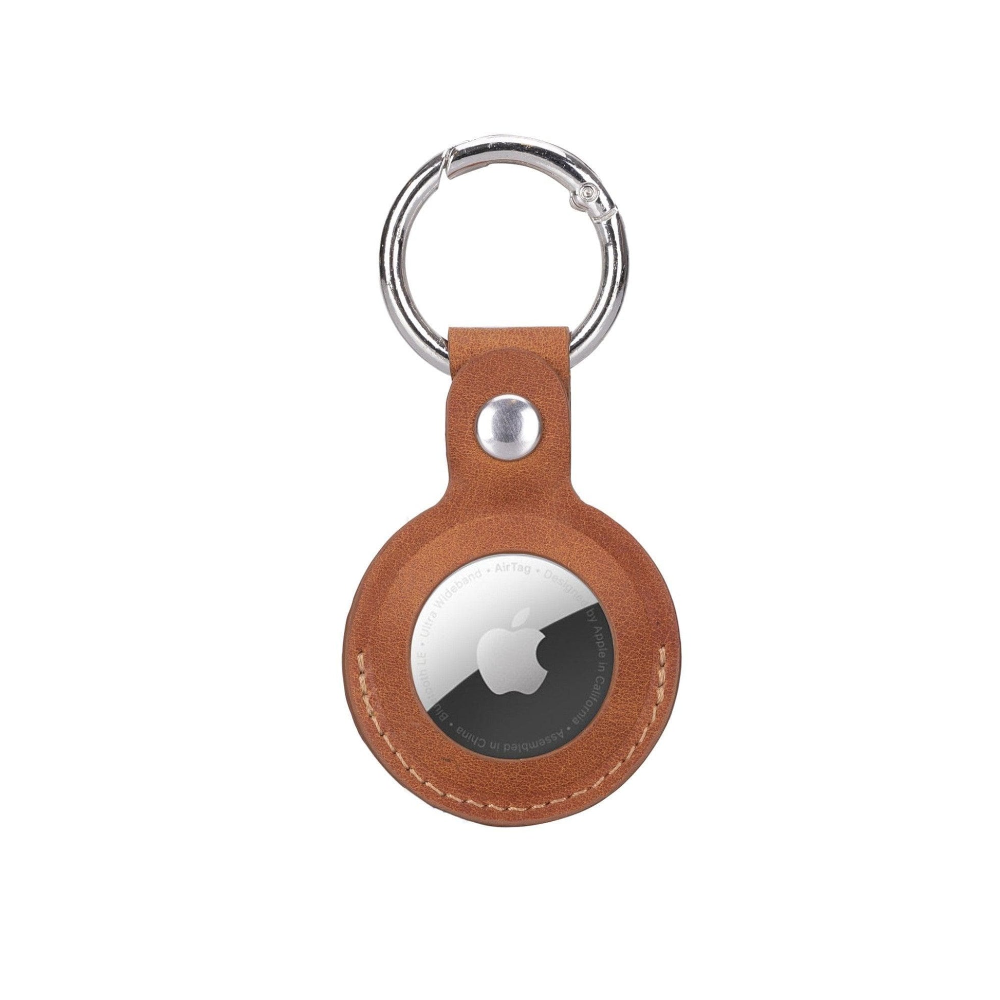 Bayelon Arta Premium Leather Case for Apple AirTag Golden Tan