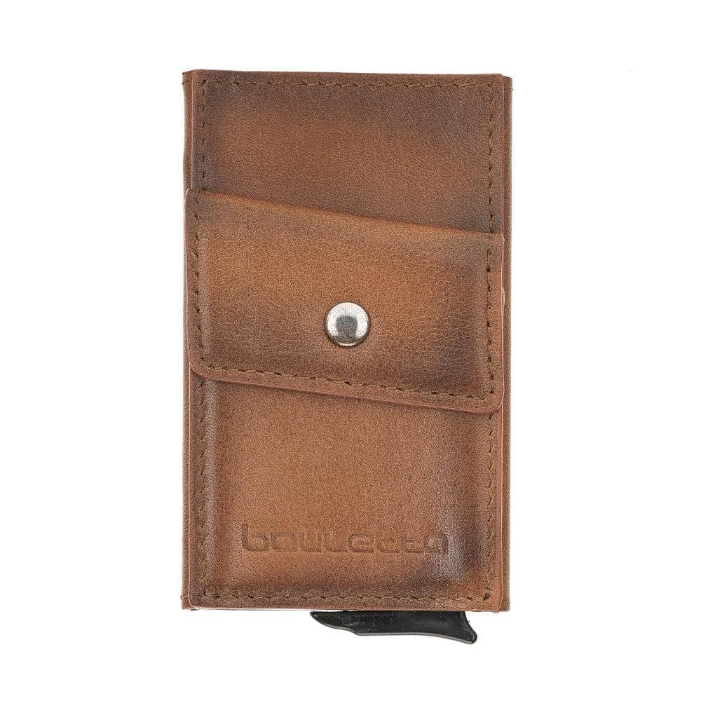 Bayelon Austin Leather RFID Coin Purse & Card Holder Tan