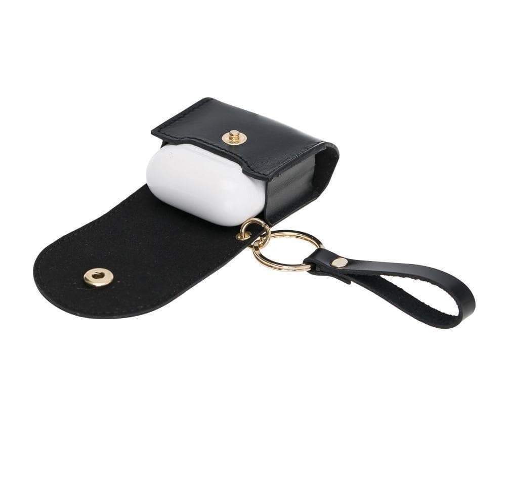 UnBranded Mai Snap AirPods 1 and AirPods 2 Leather Case with Hook
