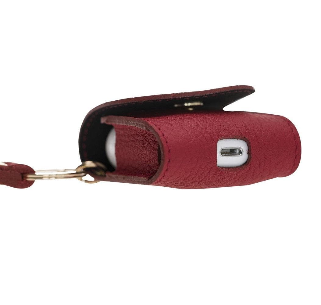 UnBranded Mai Snap AirPods 1 and AirPods 2 Leather Case with Hook