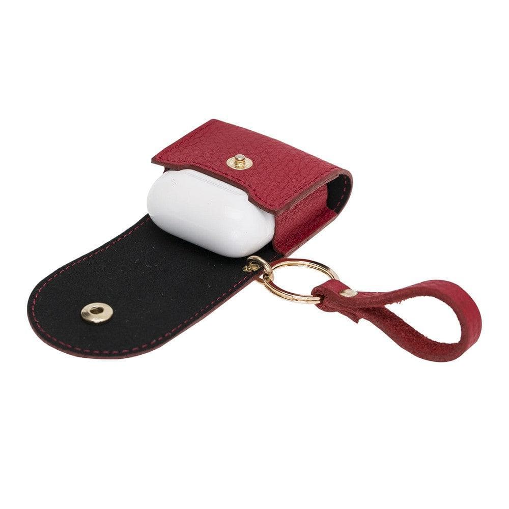 UnBranded Mai Snap AirPods 1 and AirPods 2 Leather Case with Hook