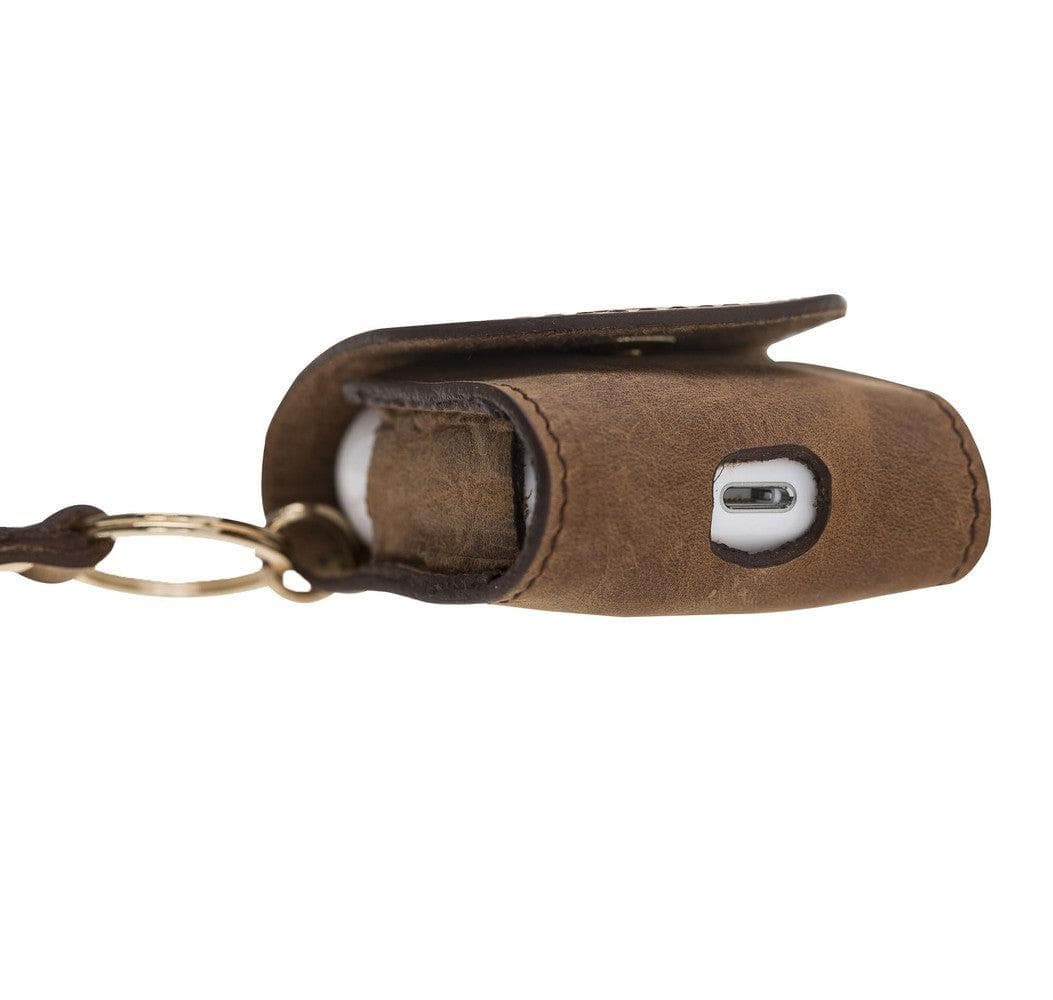 UnBranded Mai Snap AirPods 1 and AirPods 2 Leather Case with Hook