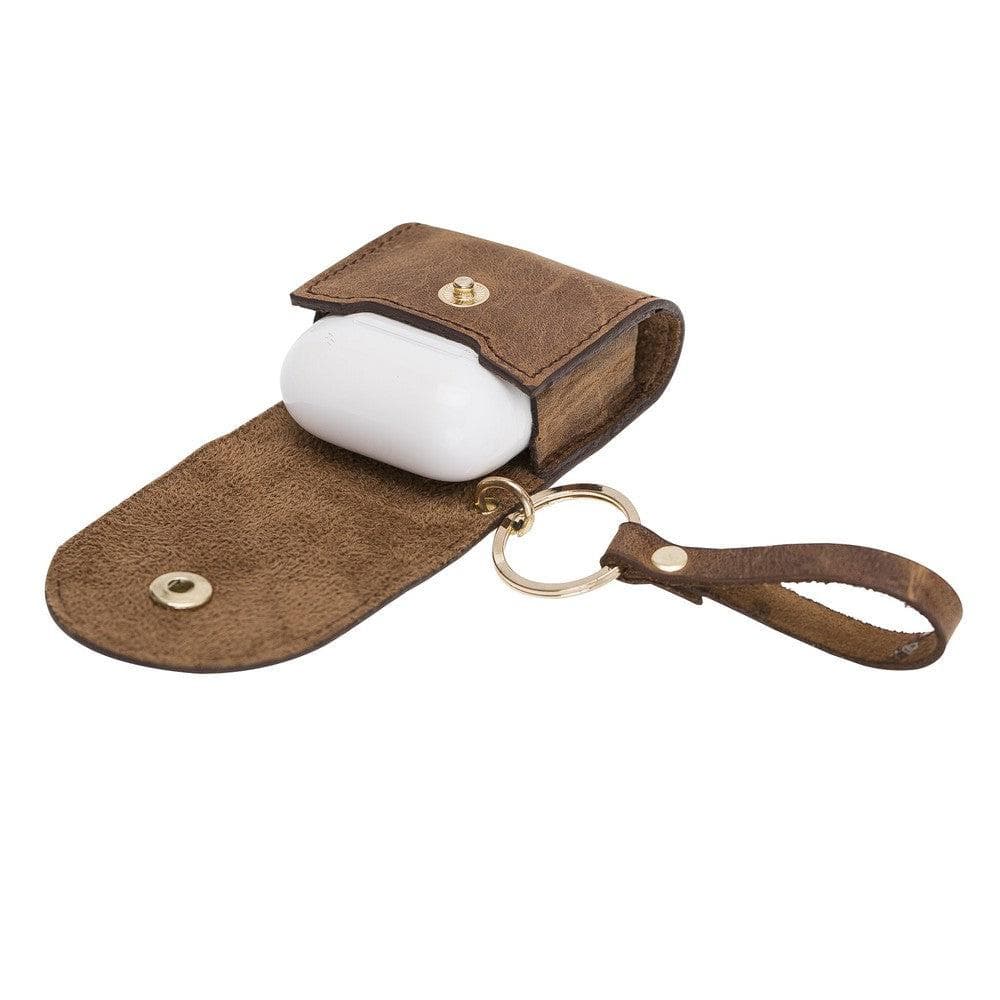 UnBranded Mai Snap AirPods 1 and AirPods 2 Leather Case with Hook