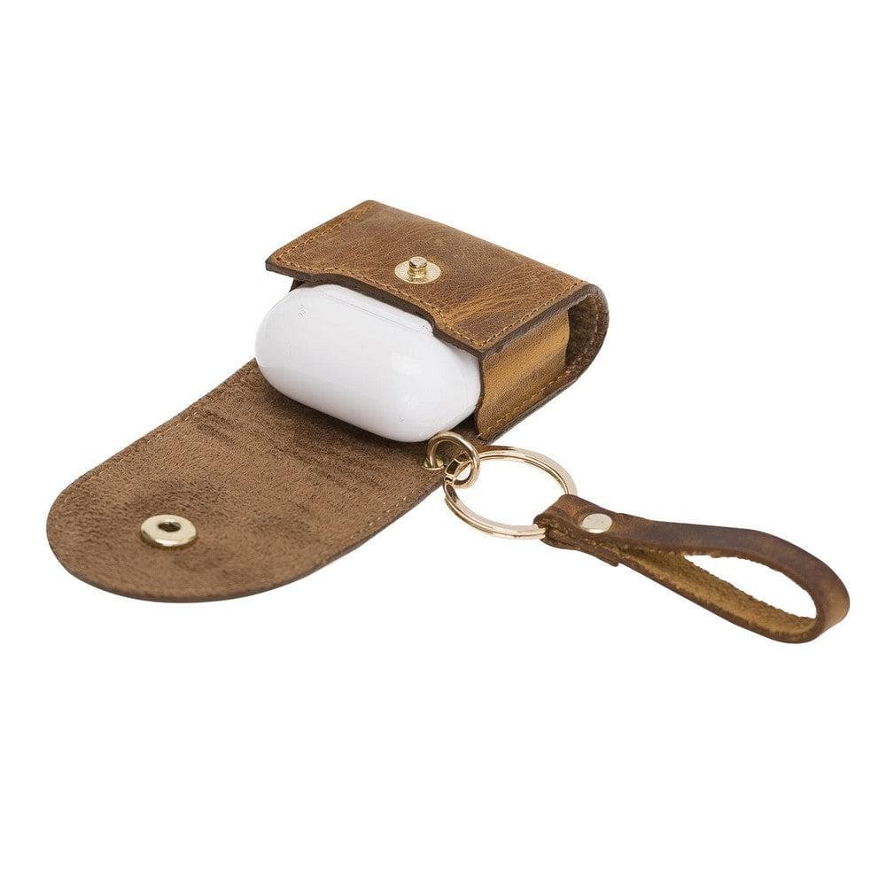 UnBranded Mai Snap AirPods 1 and AirPods 2 Leather Case with Hook