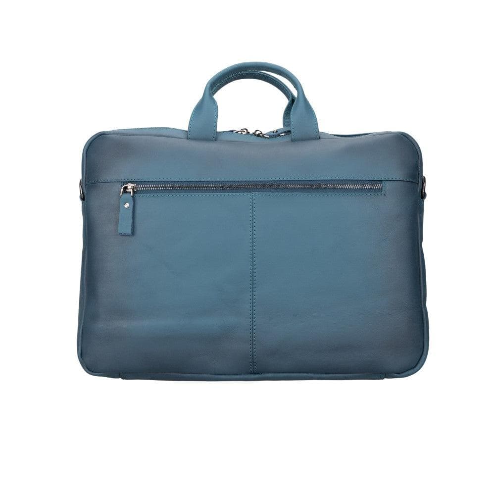 Bayelon Apollo Leather Business Briefcase / Laptop Case 16" Blue