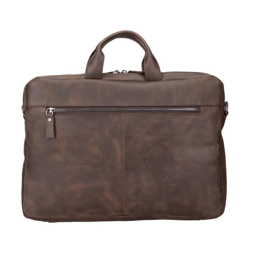 Bayelon Apollo Leather Business Briefcase / Laptop Case 16" Dark Brown