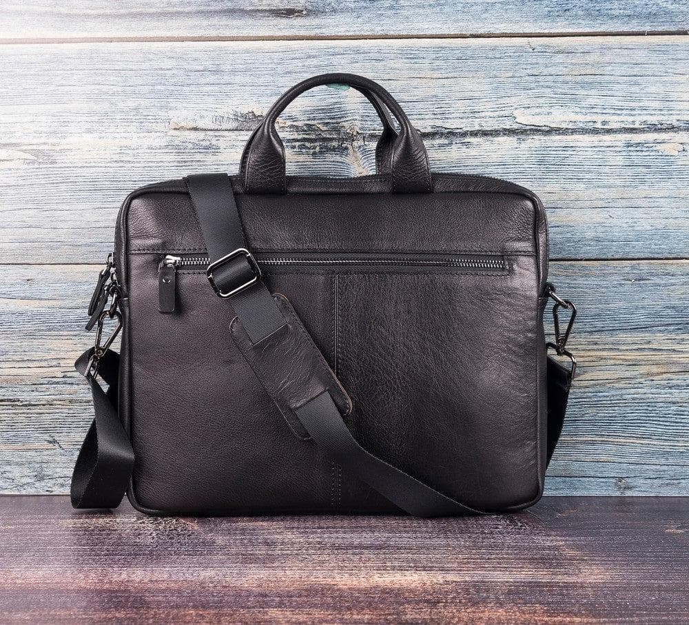 Bayelon Apollo Leather Business Briefcase / Laptop Case 16" Black