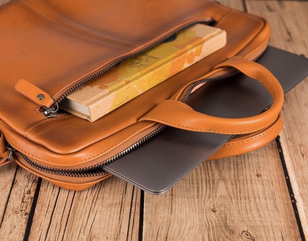 Bayelon Apollo Leather Business Briefcase / Laptop Case 16"