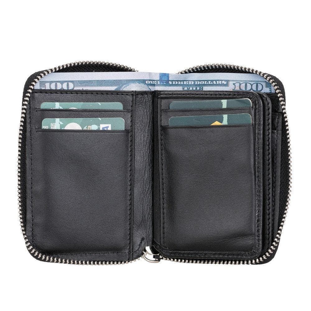 Bayelon Elvis Minimalist Leather Zipper Wallet