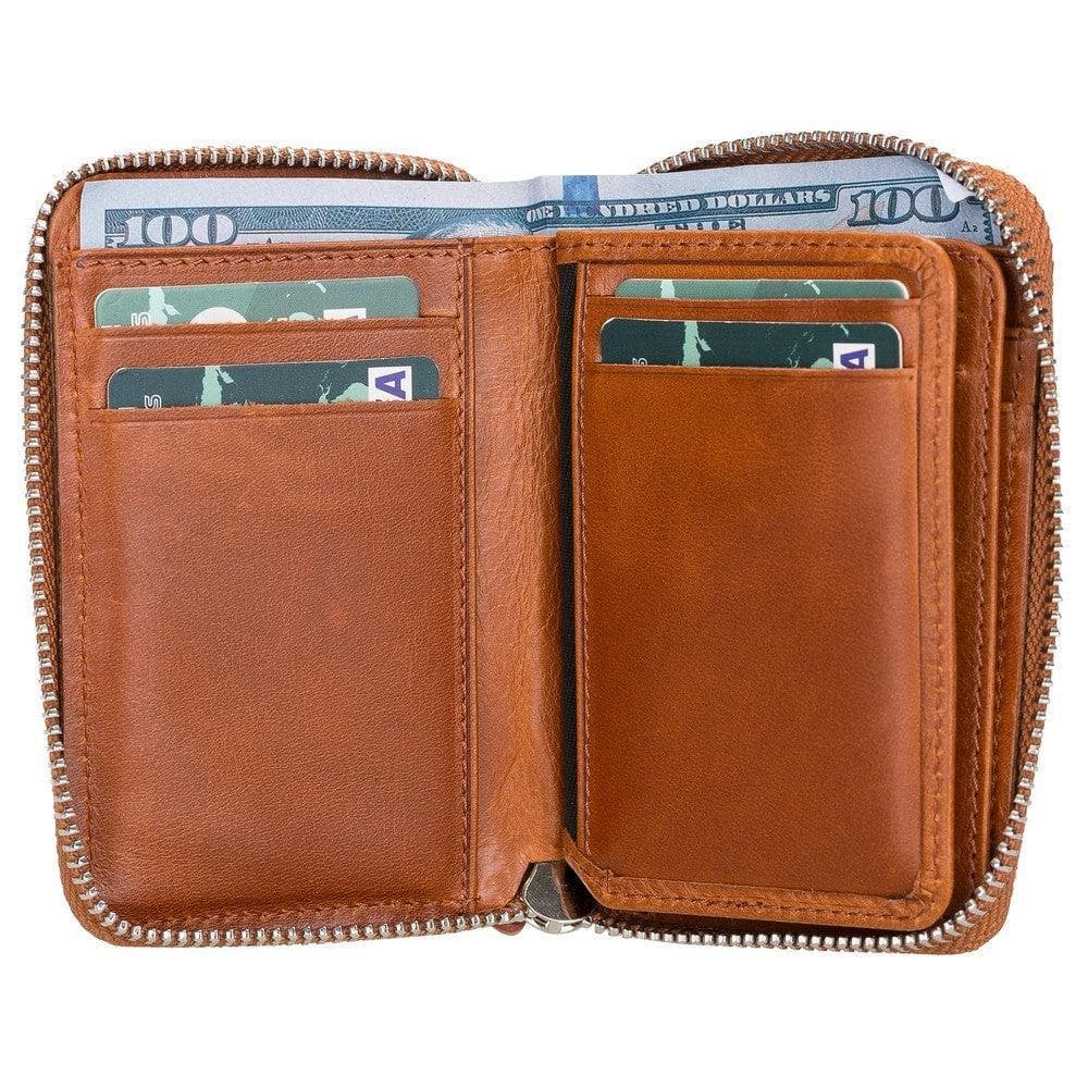 Bayelon Elvis Minimalist Leather Zipper Wallet