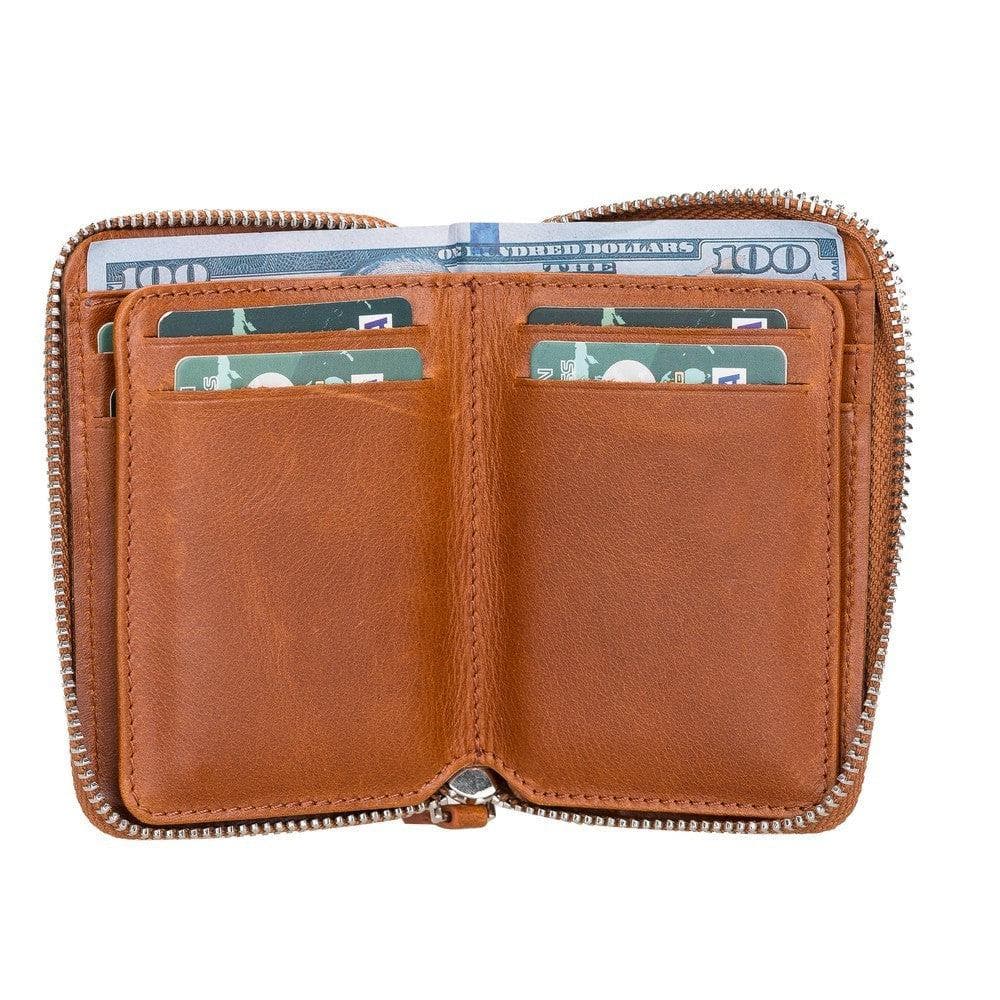 Bayelon Elvis Minimalist Leather Zipper Wallet