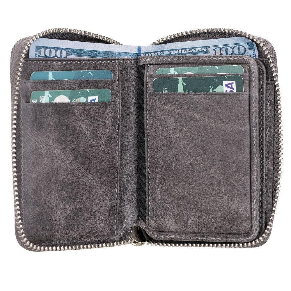 Bayelon Elvis Minimalist Leather Zipper Wallet