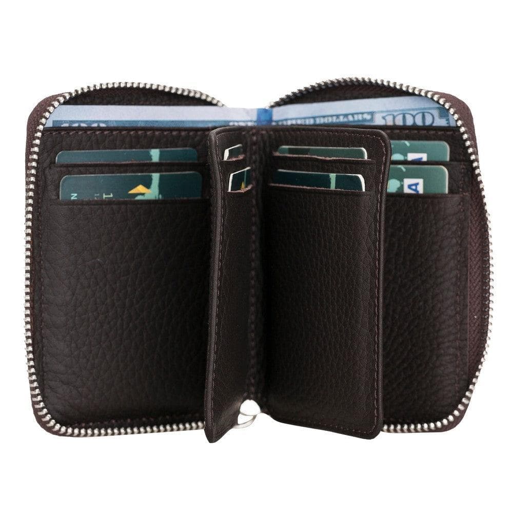 Bayelon Elvis Minimalist Leather Zipper Wallet