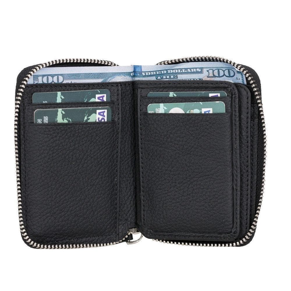 Bayelon Elvis Minimalist Leather Zipper Wallet