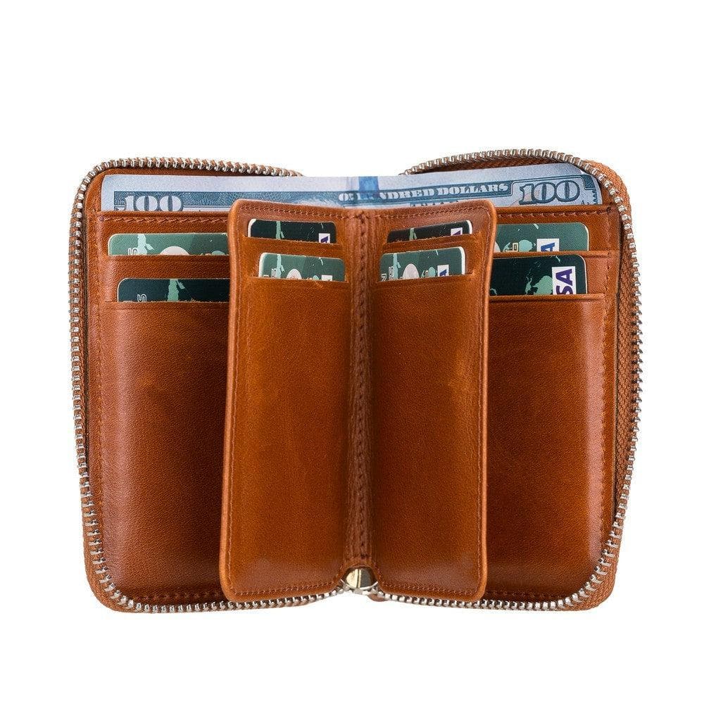 Bayelon Elvis Minimalist Leather Zipper Wallet