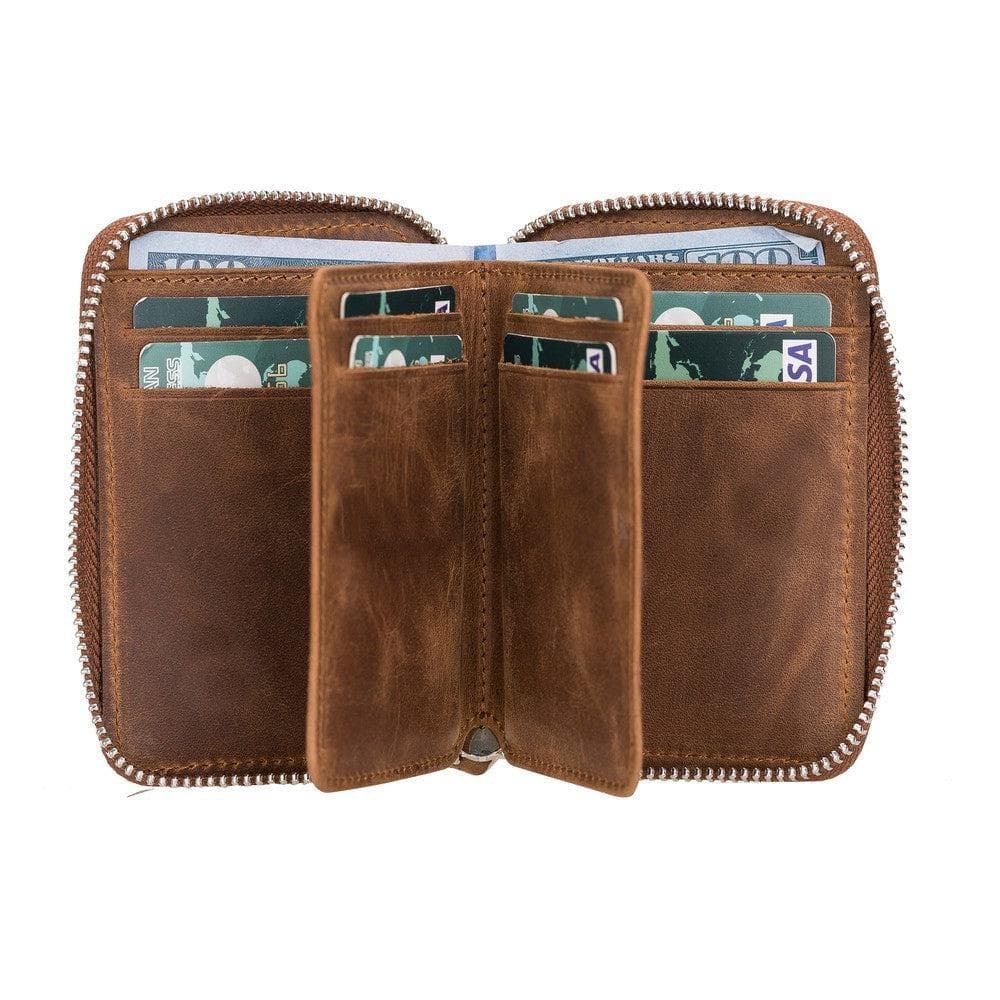Bayelon Elvis Minimalist Leather Zipper Wallet