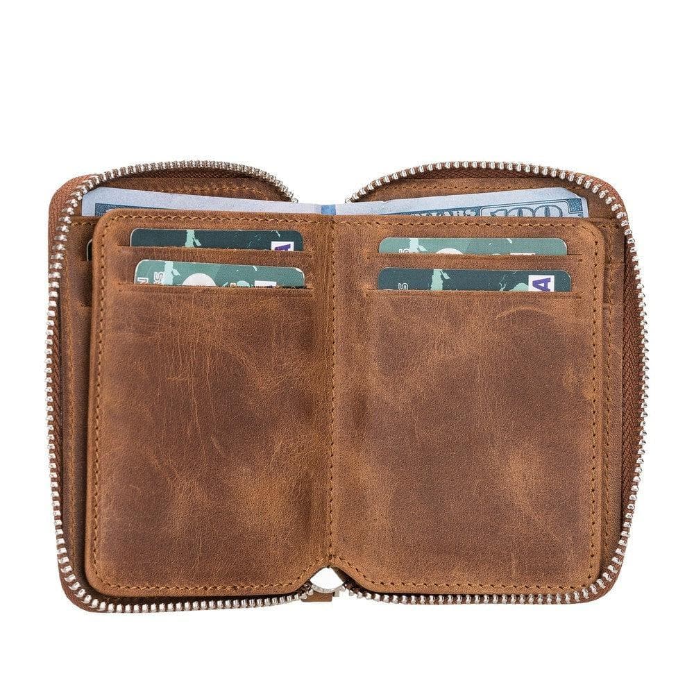 Bayelon Elvis Minimalist Leather Zipper Wallet