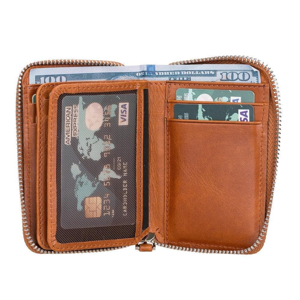 Bayelon Elvis Minimalist Leather Zipper Wallet
