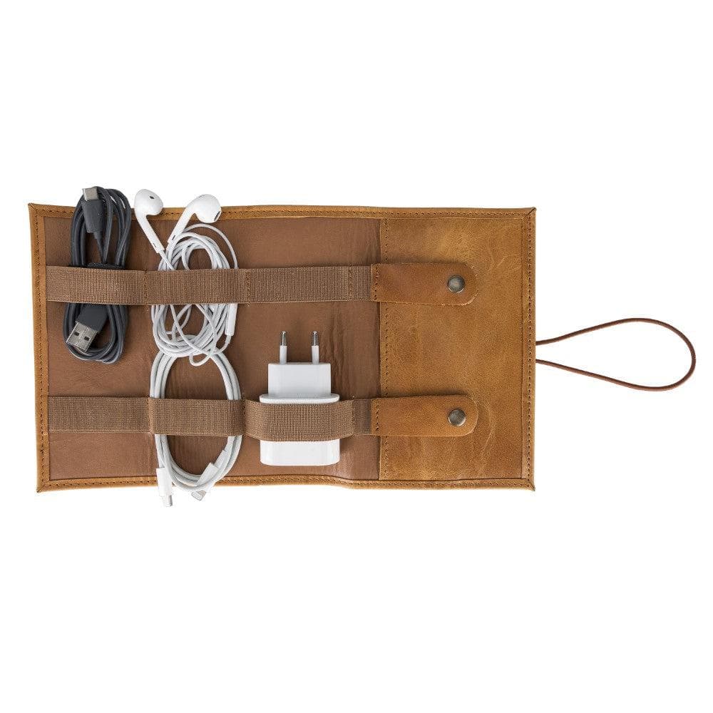 Bayelon Genuine Leather Cable Organizer - Versatile Travel Accessory