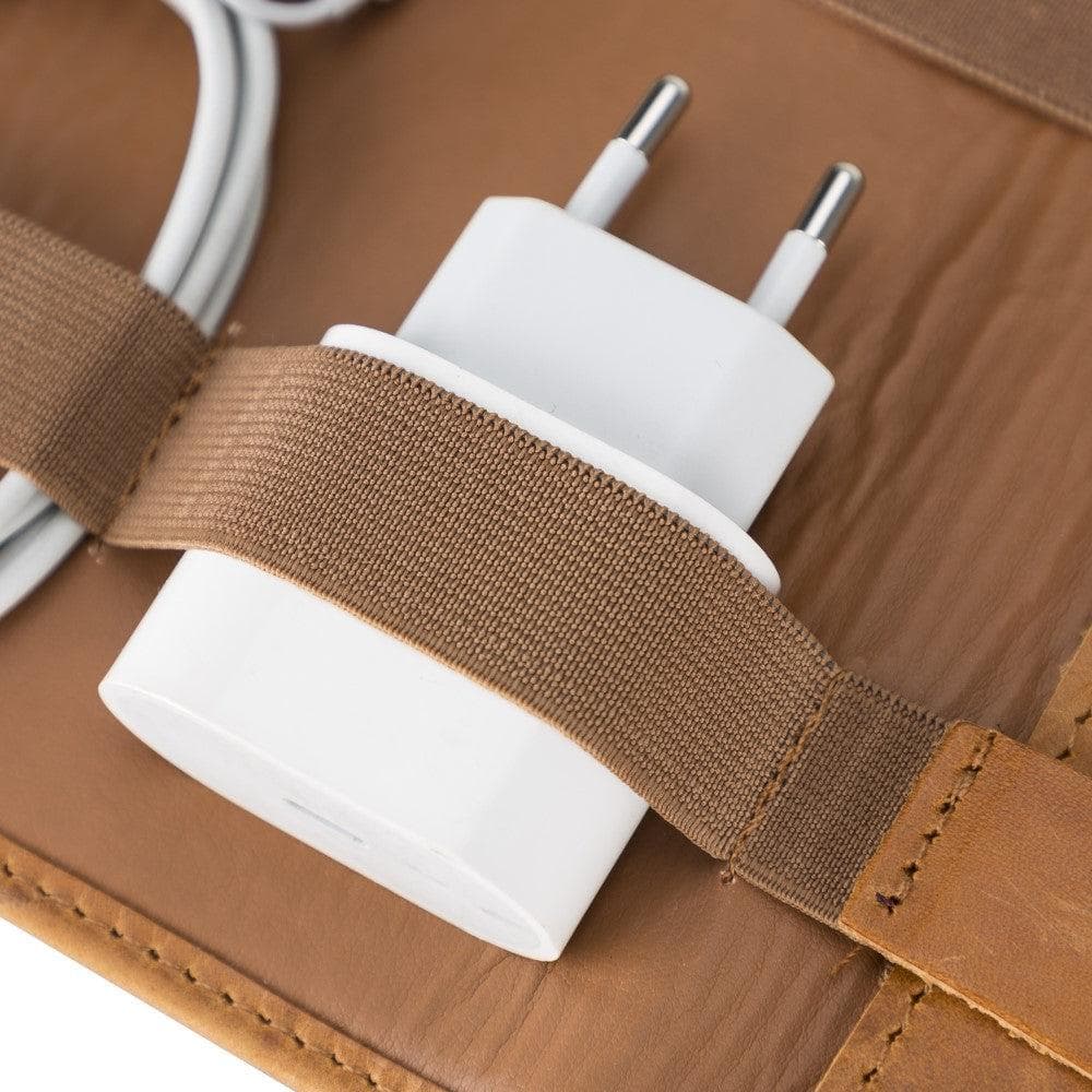 Bayelon Genuine Leather Cable Organizer - Versatile Travel Accessory