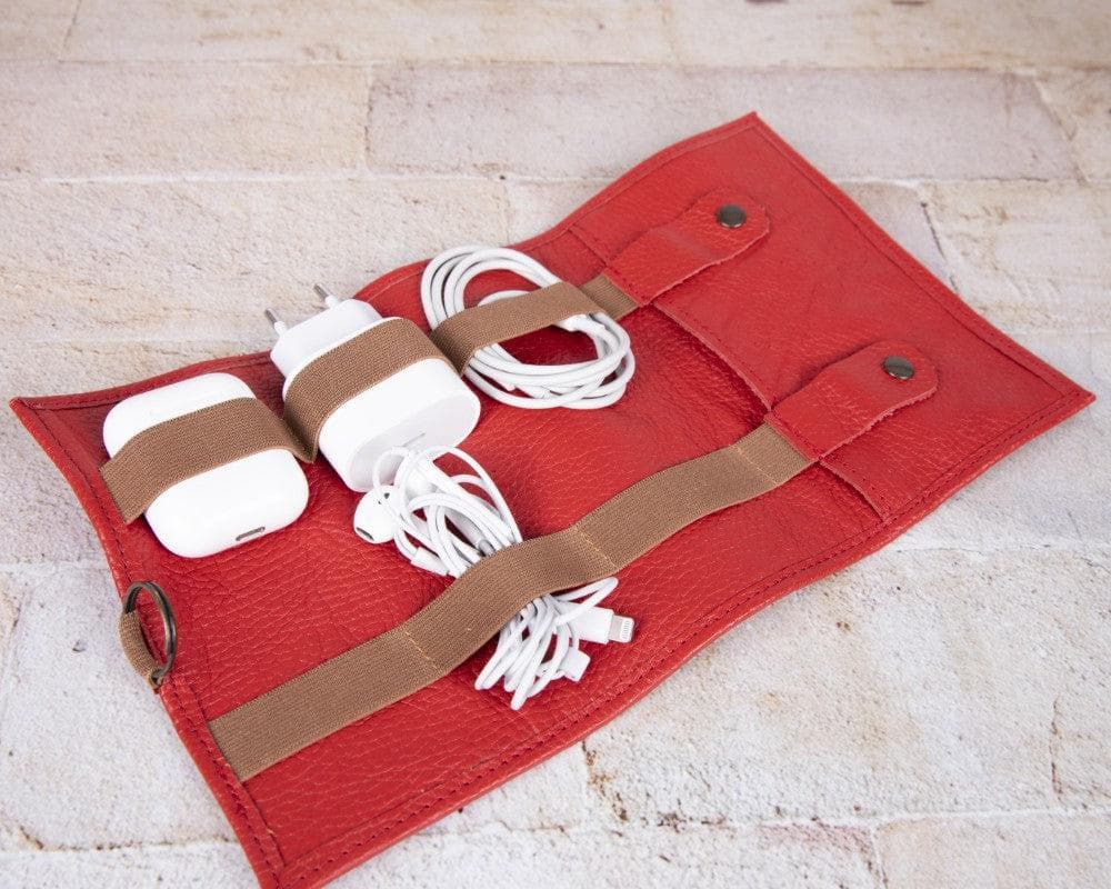 Bayelon Genuine Leather Cable Organizer - Versatile Travel Accessory