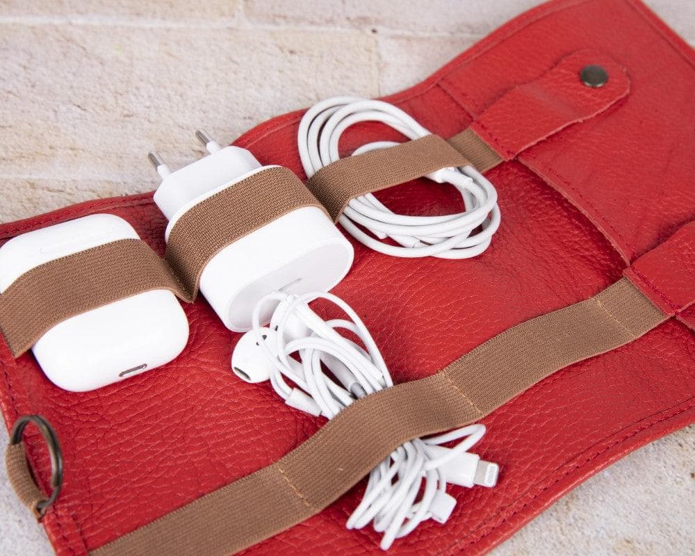Bayelon Genuine Leather Cable Organizer - Versatile Travel Accessory