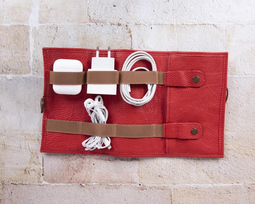 Bayelon Genuine Leather Cable Organizer - Versatile Travel Accessory