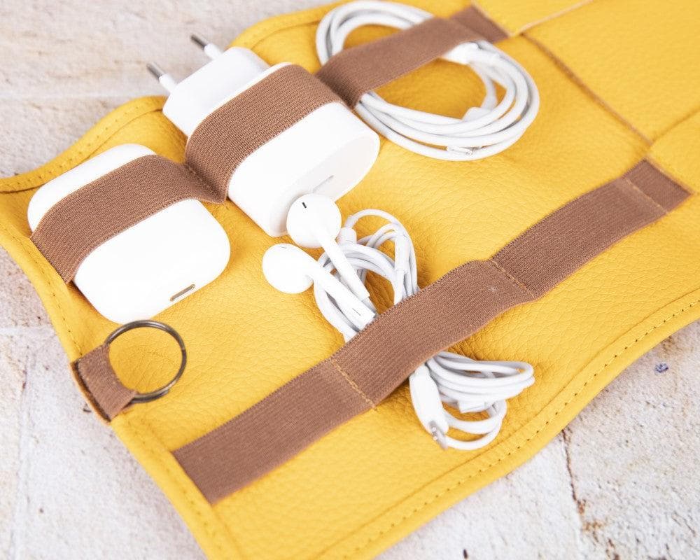 Bayelon Genuine Leather Cable Organizer - Versatile Travel Accessory