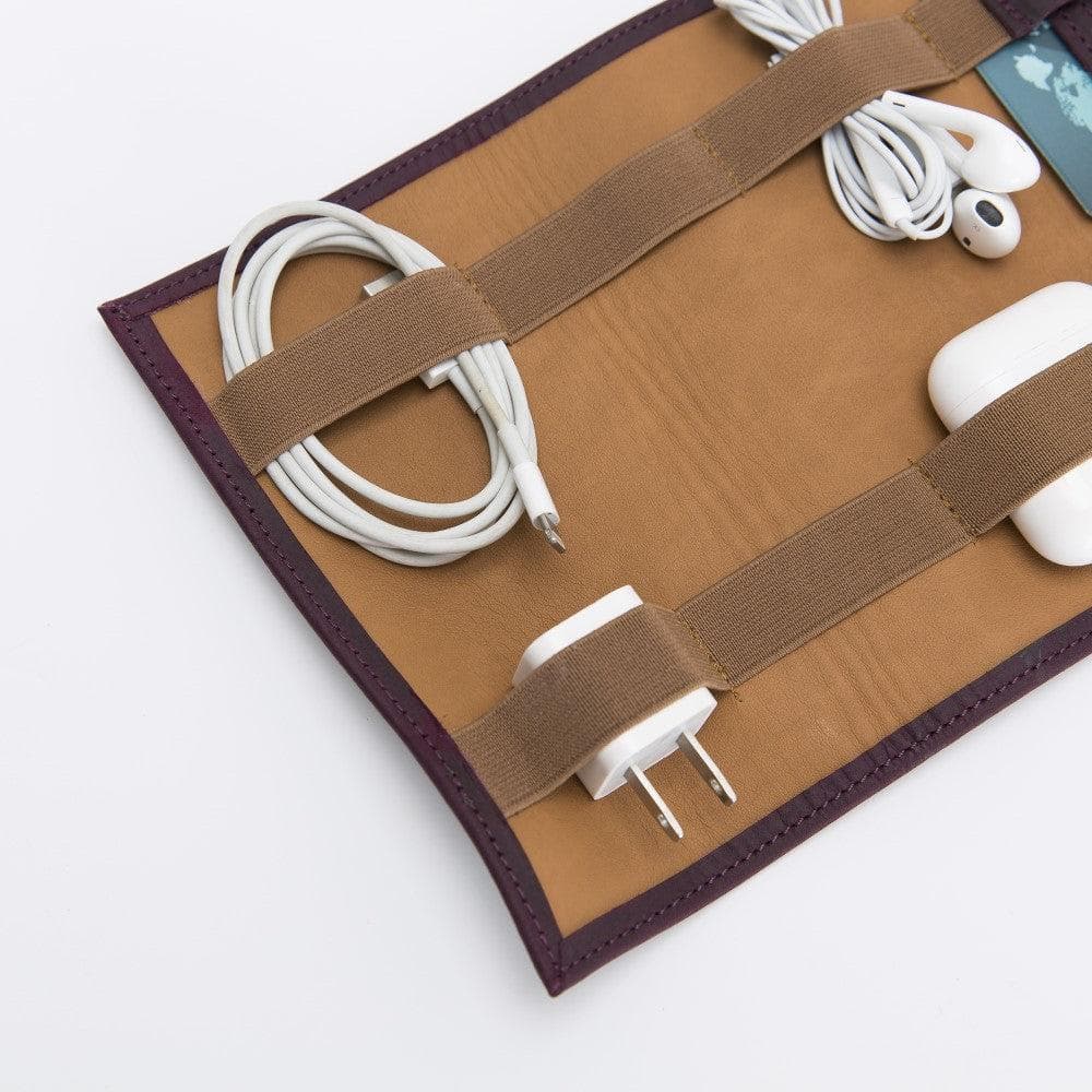 Bayelon Genuine Leather Cable Organizer - Versatile Travel Accessory