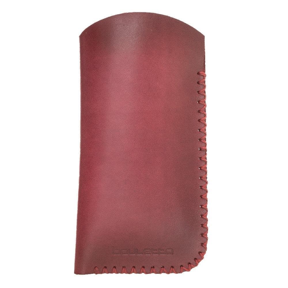 Bayelon Genuine Leather Glasses Case - Stylish Eyewear Protection Red