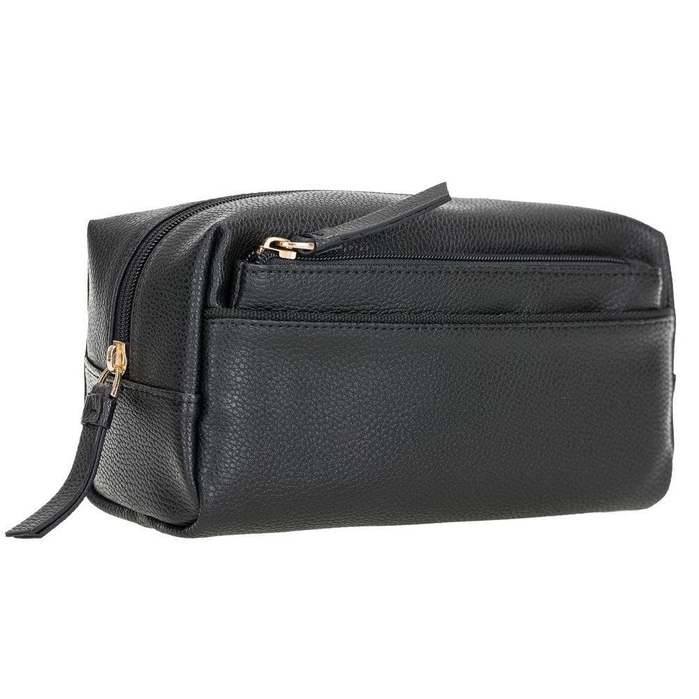 Bayelon Marc PU Leather Dopp Kit - Elegant Travel Toiletry Bag Black