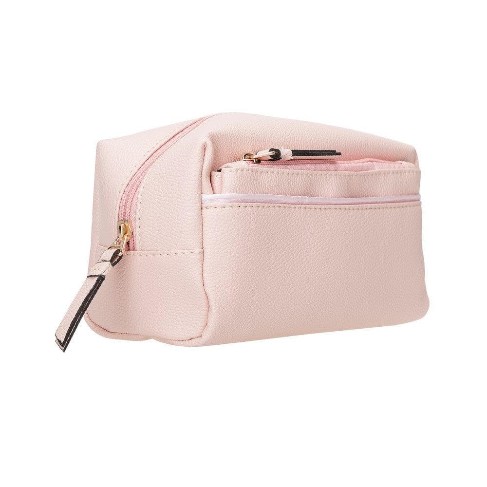 Bayelon Marc PU Leather Dopp Kit - Elegant Travel Toiletry Bag Pink