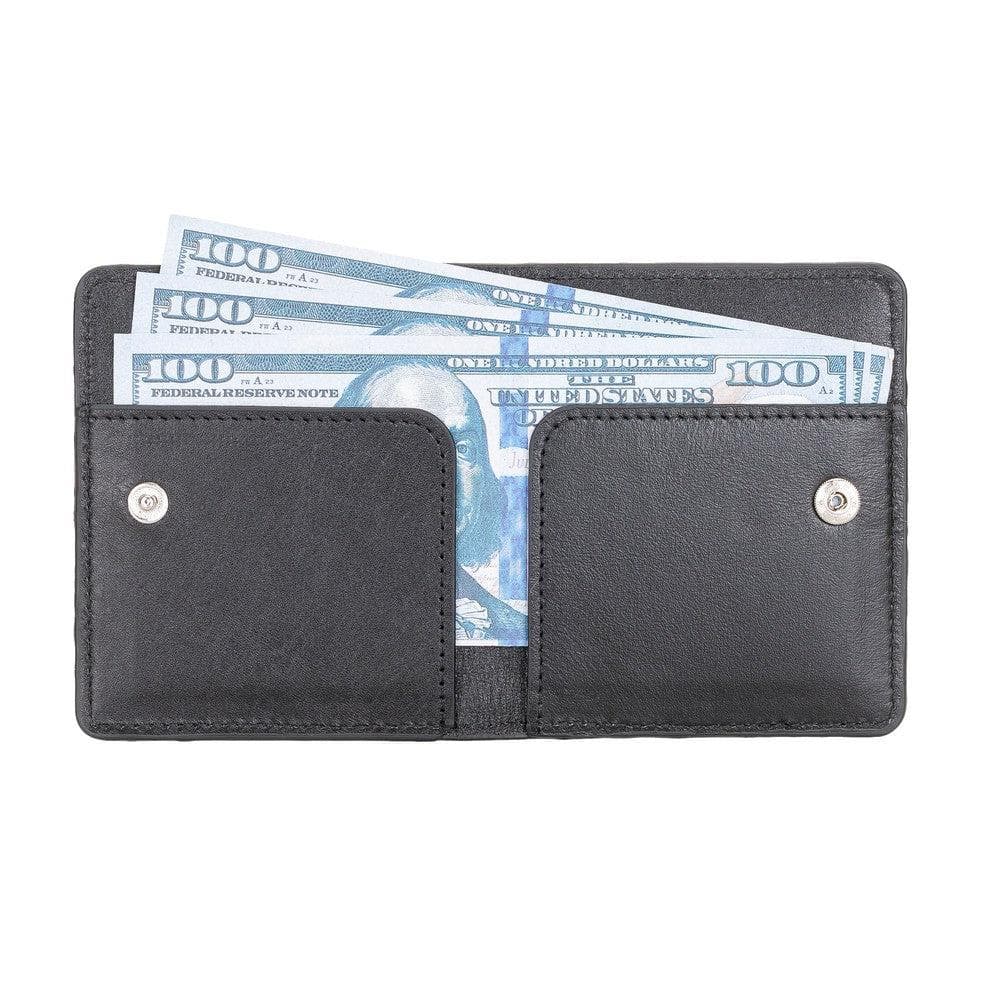 Bayelon Robin Genuine Leather Wallet with Card Slots Black