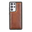Bayelon Flex Cover for Samsung Galaxy S21 Series - Leather Back Case Tan