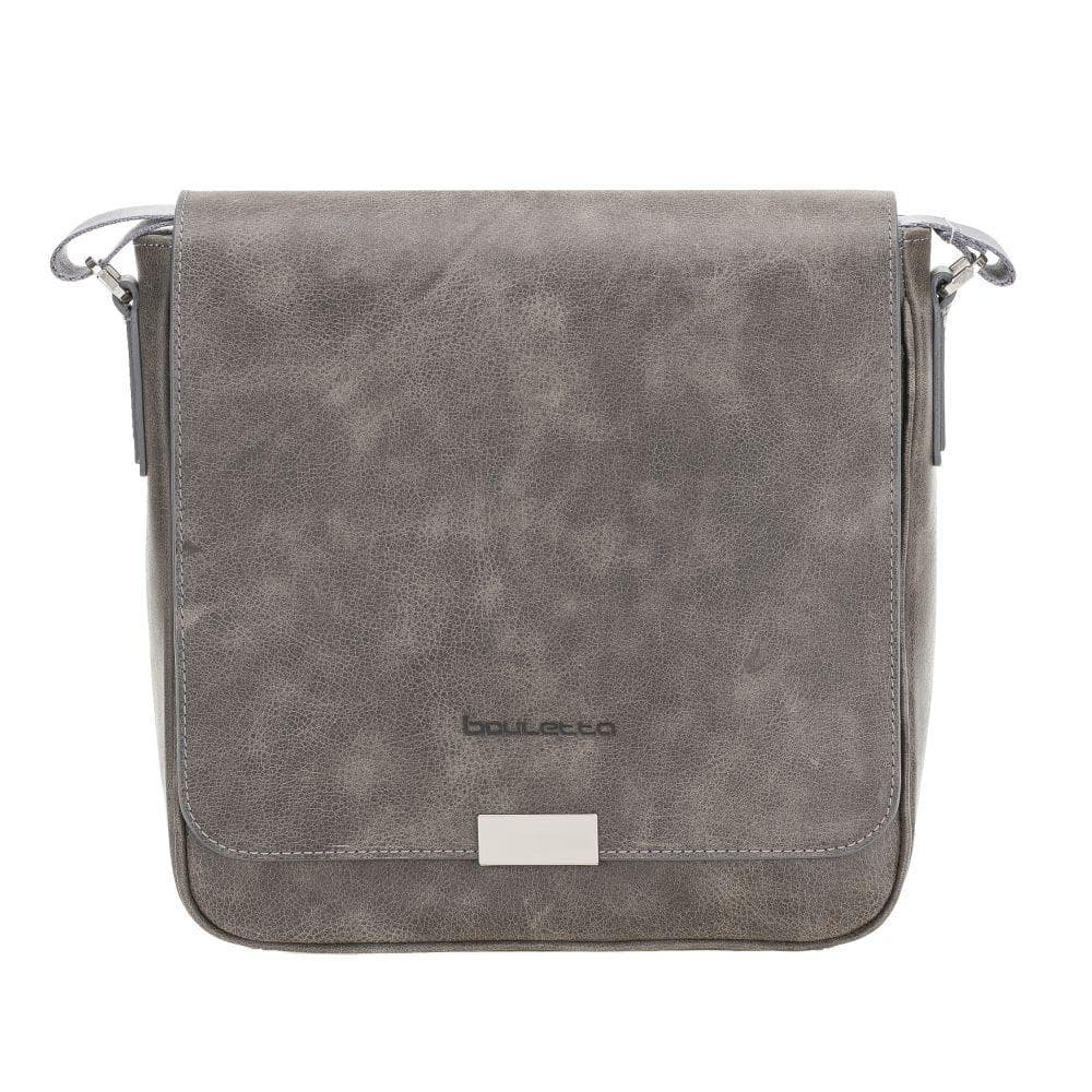 Bouletta Calisto Leather Messenger Bag Gray