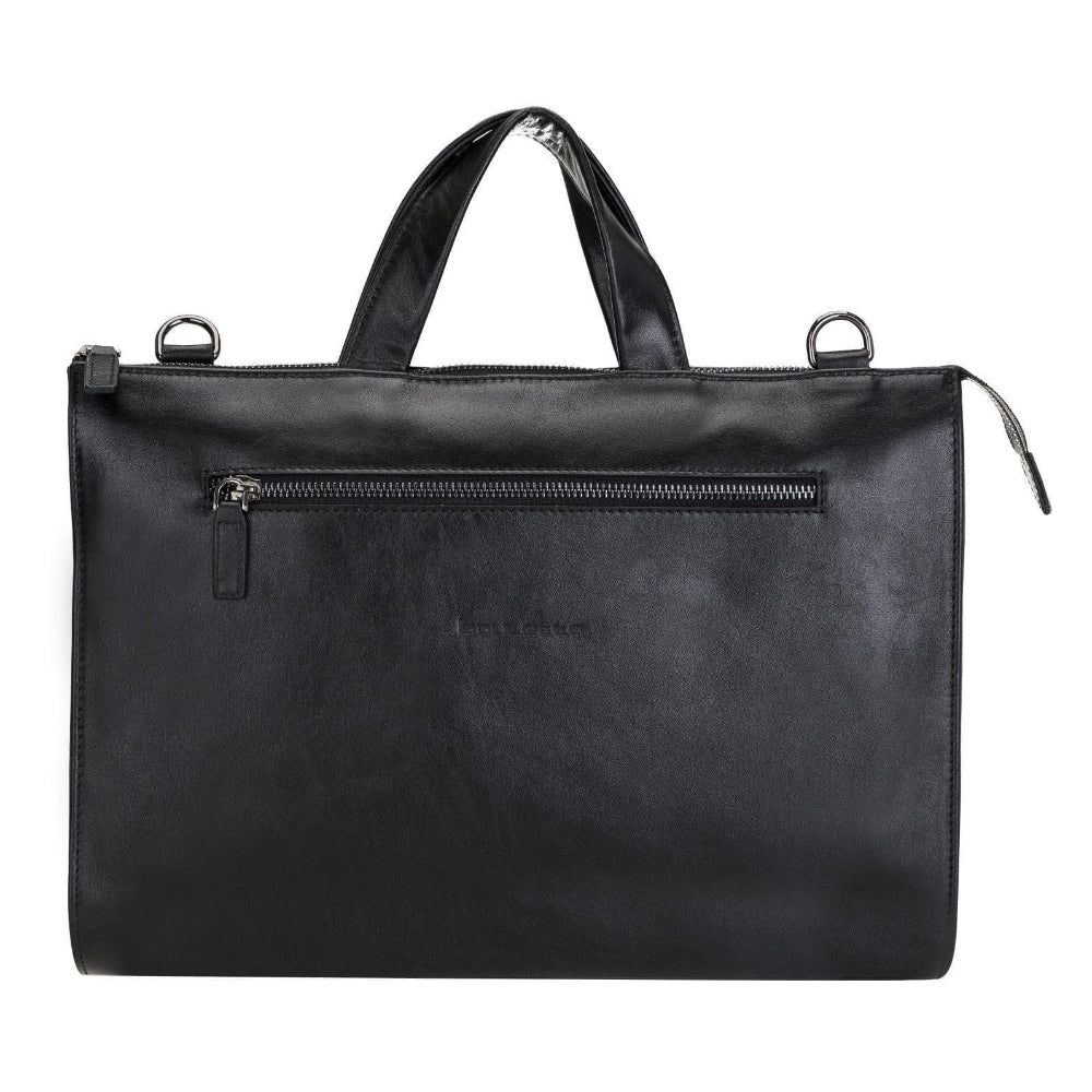 Bouletta Canzo Leather Briefcase Black