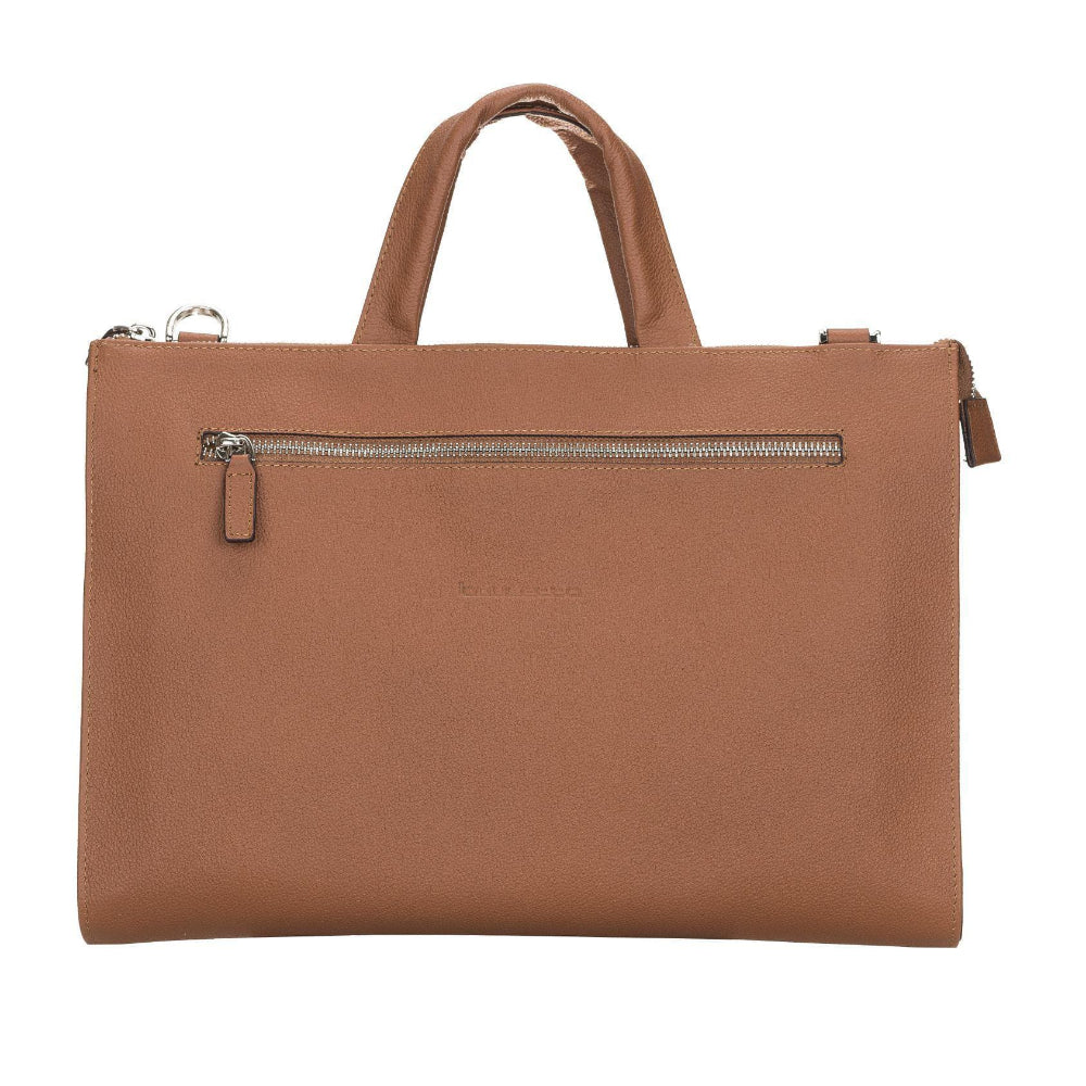Bouletta Canzo Leather Briefcase Scarlet Gray
