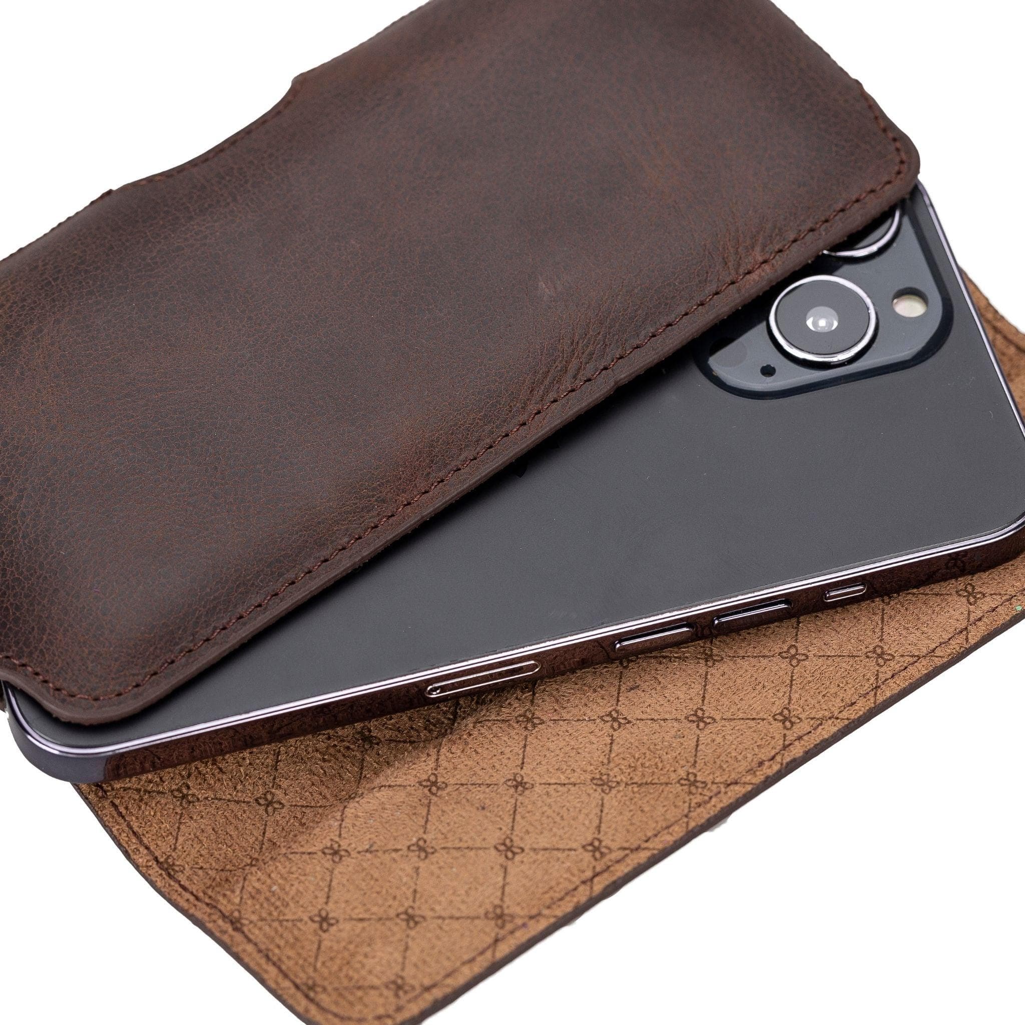 Bayelon Aslant Belt Phone Leather Case - Handcrafted Genuine Leather